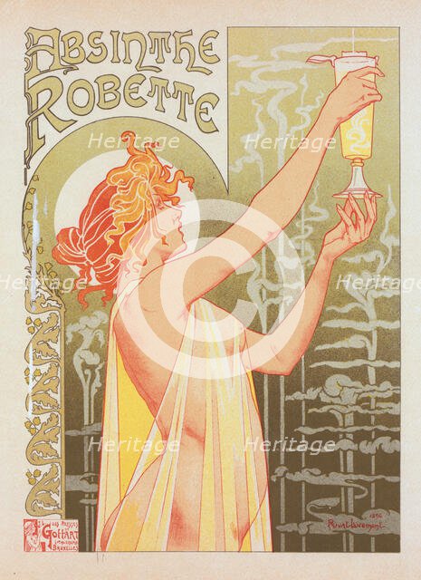 Affiche belge pour l' "Absinthe Robette"., c1898. Creator: Henri Privat-Livement.
