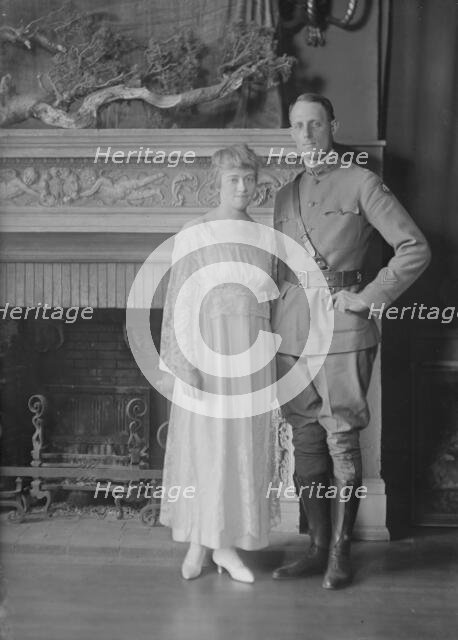 Miss Reiber and Major Jorelmon, portrait photograph, 1919 Feb. 14. Creator: Arnold Genthe.