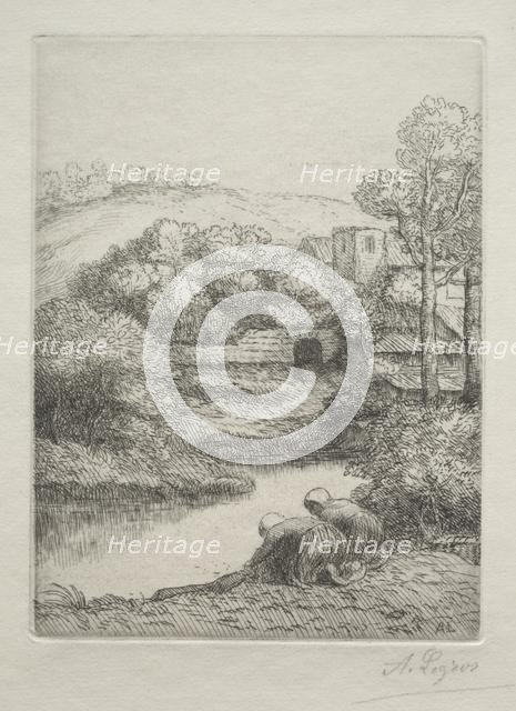 The Washing Place, called The Washerwomen (Le Lavoir, Dite "Les Laveuses"). Creator: Alphonse Legros (French, 1837-1911).