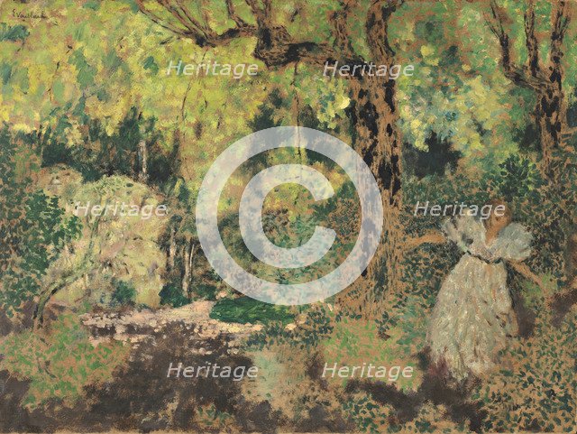Misia in the Woods, 1897-1899. Artist: Vuillard, Édouard (1868-1940)