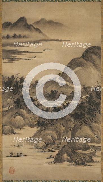 Seasonal Landscapes, mid- to late 1500s. Creator: Kano Hideyori (Japanese, active mid- to late 1500s).