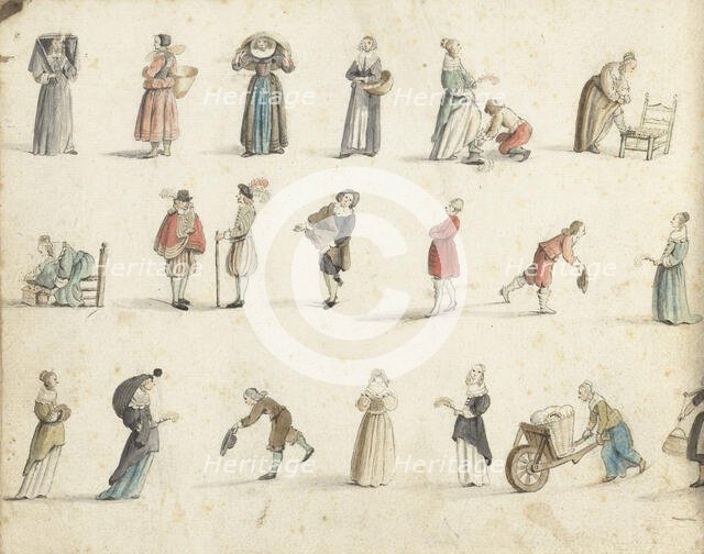 Figure studies, 1648. Creator: Gesina ter Borch.