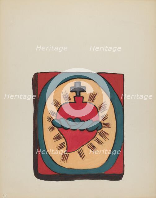 Plate 50: Sacred Heart: From Portfolio "Spanish Colonial Designs of New Mexico", 1935/1942. Creator: Unknown.