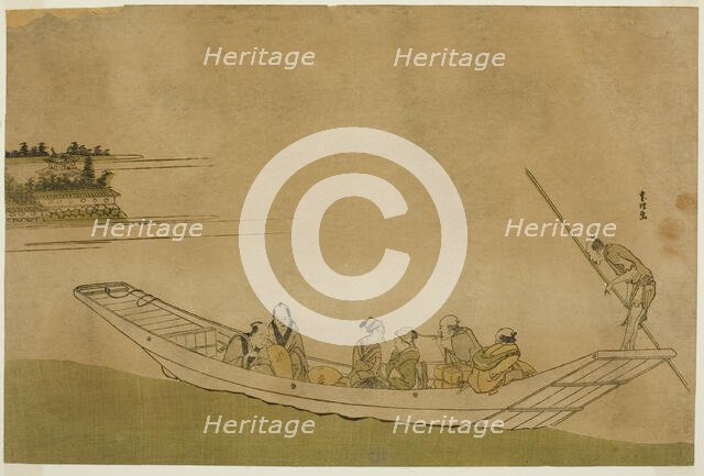 Ferryboat, Japan, c. 1798. Creator: Hokusai.
