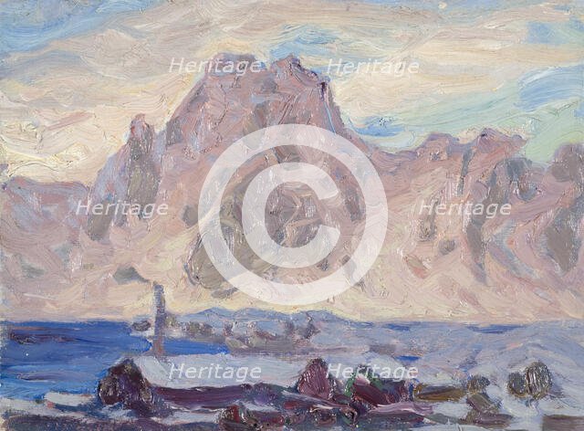 Lofoten in Violet. Study, 1934. Creator: Anna Katarina Boberg.