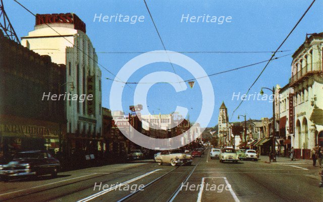 Hollywood Boulevard, Hollywood, Los Angeles, California, USA, 1953. Artist: Unknown