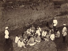 Hard Labor Convicts at Rest in the Pit, 1891. Creator: Aleksei Kuznetsov.