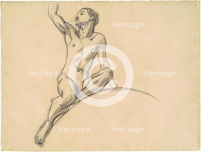 Study for Figure above "Music", 1919-1920. Creator: John Singer Sargent.