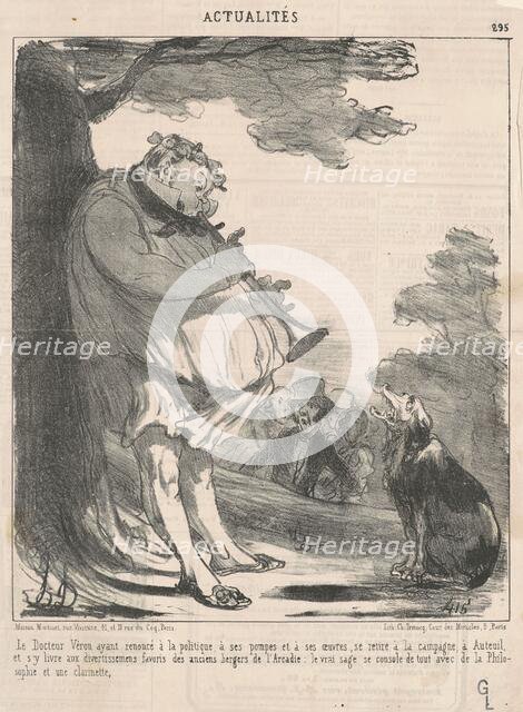 Le Docteur Véron ayant renoncé à la politique...à Auteuil...., 1852.  Creator: Honore Daumier.