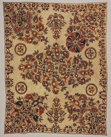 Embroidered Square, 1800s. Creator: Unknown.