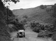 MG Magnette/Magna of the Three Musketeers team taking part in a motoring trial, Devon, late 1930s. Artist: Bill Brunell.