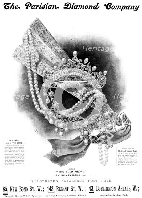 Advertisement for the Parisian Diamond Company, 1898. Creator: Unknown.