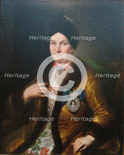 Natalia Demyanovna Razumovskaya, 1746. Artist: Häuser, Heinrich Gottlieb (c. 1720-1751)