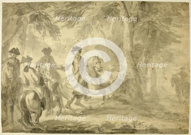 Riders in Park, n.d. Creator: John Vanderbank.