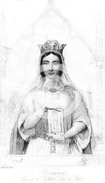 Berengaria of Navarre (c1164-1230), Queen consort to King Richard I (1157-1199), 1844Artist: Auguste Hervieu