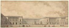 First reconstruction project of the Palace of Versailles presented to King Louis XVI, c. 1785. Creator: Pâris, Pierre Adrien (1745-1819).