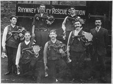 Bargoed Rescue Brigade team, 1913. Creator: Unknown.