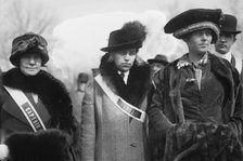 Suffrage parade - Mrs. Mary Bair, Mr[s]. W. Albert Wood, and Mrs. R.S. [i.e., Richard Coke]..., 1913 Creator: Bain News Service.