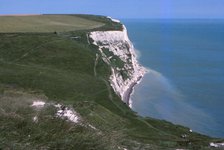 Langdon Bay and Cliffs, east of Dover Harbour, Dover, Kent, 20th century. Artist: CM Dixon.