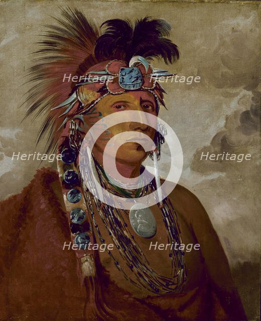 Shó-me-kós-see, The Wolf, a Chief, 1832. Creator: George Catlin.