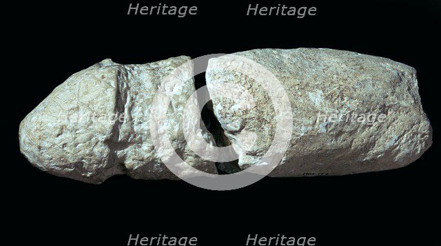 Carved Chalk Phallus. Artist: Unknown