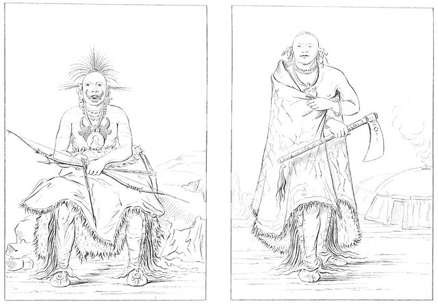 Grand Pawnees, Fort Leavenworth, Lower Missouri, 1841.Artist: Tofswill and Myers