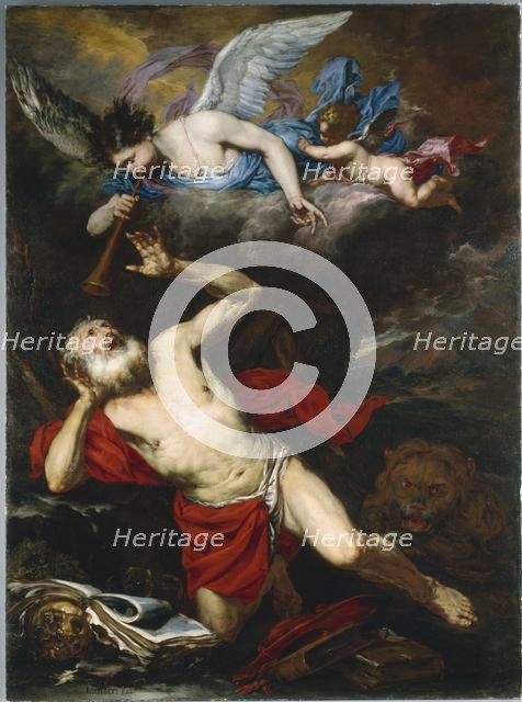 The Vision of Saint Jerome, c. 1660. Creator: Giovanni Battista Langetti (Italian, 1635-1676).