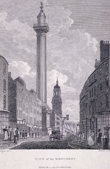 Monument, London, 1796. Artist: Philip Audinet