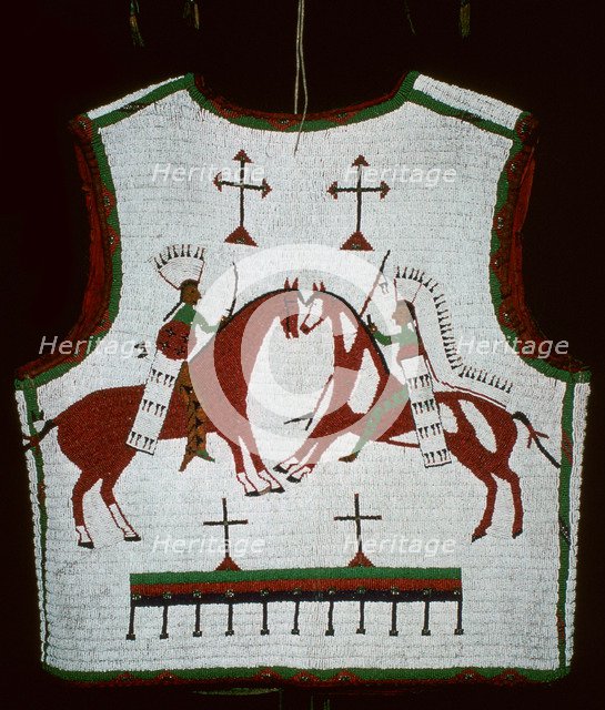 Dakota Native American man's vest, 19th century. Artist: Unknown