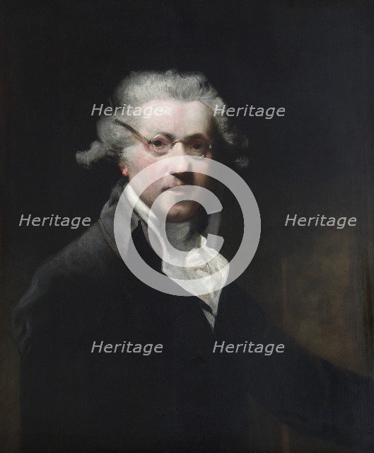 Self-portrait of English painter Joshua Reynolds wearing glasses, 18th Century. Artist: Unknown.