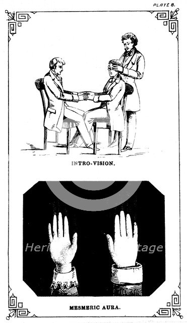 Hypnosis: introvision (power of looking into a body), 1889. Artist: Unknown