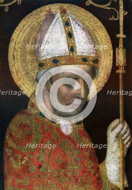 'St Adalbert', detail, after 1370 (1955). Artist: Master Theodoric