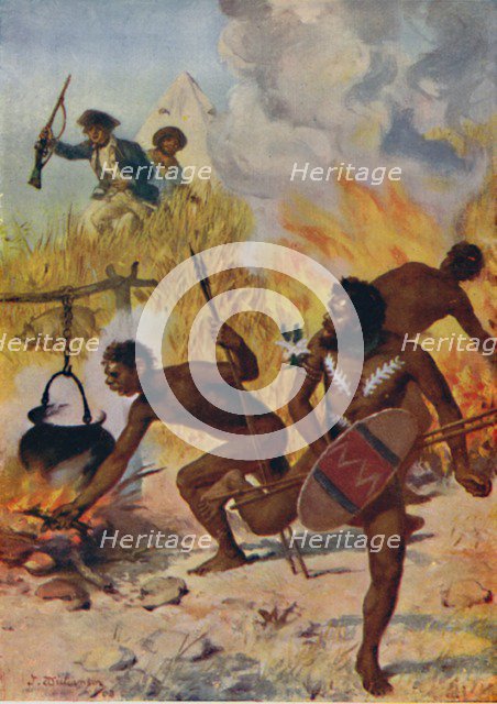 'An Affray with the Natives', 1923. Creator: Unknown.