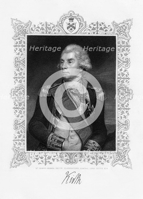 George Keith Elphinstone, 1st Viscount Keith, British admiral, 19th century.Artist: W Holl