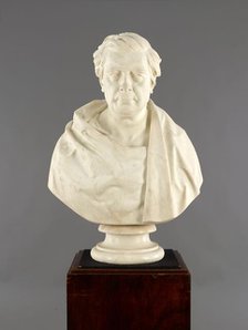 Bust of David Cox (1783-1859), 1860. Creator: Peter Hollins.