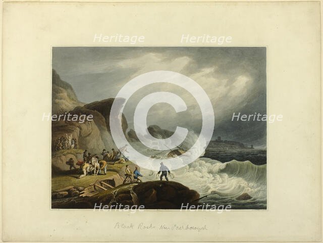 Black Rock near Scarborough, n.d. Creator: Francis Nicholson.