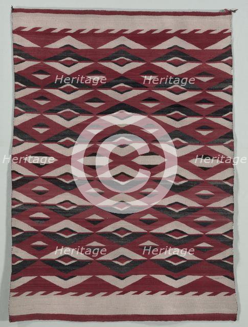 Diamond Network Style Rug, c. 1890-1900. Creator: Unknown.