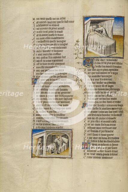 A Lover Entering the Bedroom of his Beloved: A Lover Finding the Pulse of his Beloved, about 1405. Creator: Unknown.