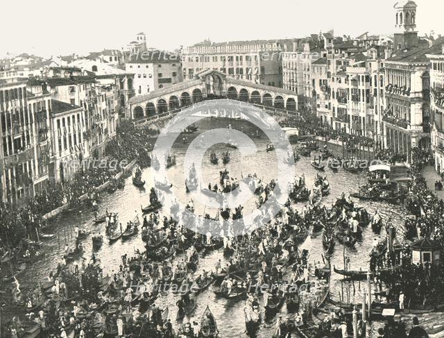 Fete Day on the Grand Canal, Venice, Italy, 1895. Creator: Unknown.
