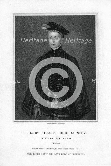 Henry Stuart, Lord Darnley, second husband of Mary, Queen of Scots, (19th century).Artist: H Robinson
