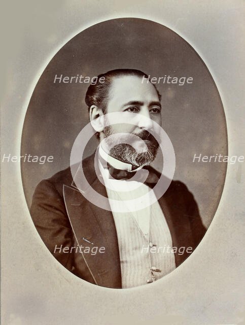 Portrait of the composer Francisco Asenjo Barbieri (1823-1894). Creator: Anonymous.