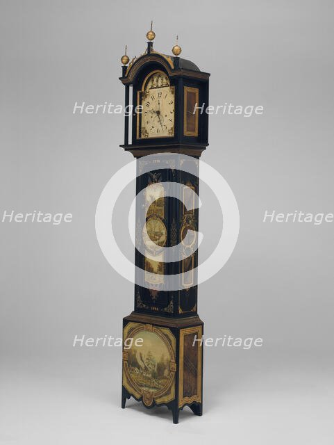 Tall Case Clock, 1820/84. Creators: Silas Hoadley, Uriah Dyer.