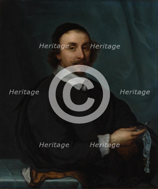 Portrait of a Man with a Watch, 1657. Creator: Cornelis Jonson van Ceulen.