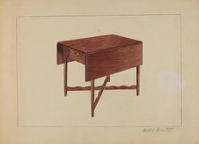 Drop-Leaf Table, 1936. Creator: Henry Granet.