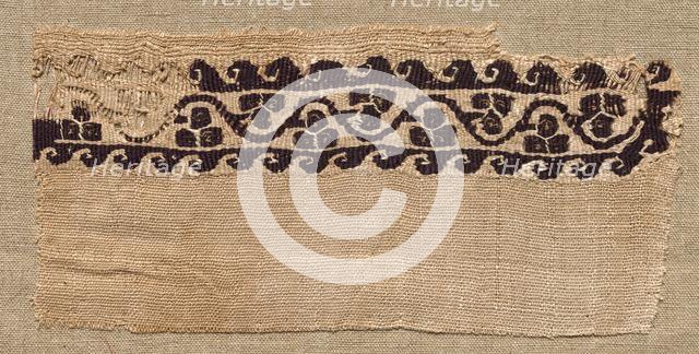 Fragment, with Part of a Clavus, from a Tunic, 400s - 500s. Creator: Unknown.