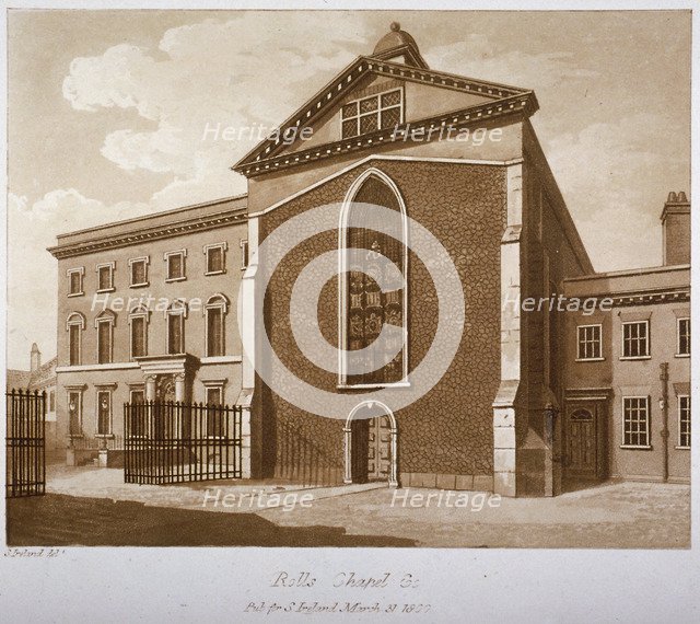 Rolls Chapel, Chancery Lane, City of London, 1800. Artist: Anon