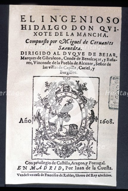 Vida y hechos del Ingenioso Caballero Don Quijote de la Mancha' (Life and facts of the Ingenious …