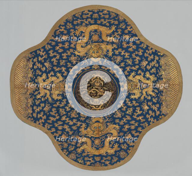 Lobed Square Table Cover, 1800s. Creator: Unknown.