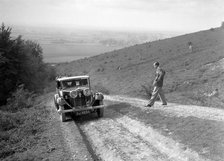 1933 Talbot 75 2276 cc competing in a Talbot CC trial. Artist: Bill Brunell.