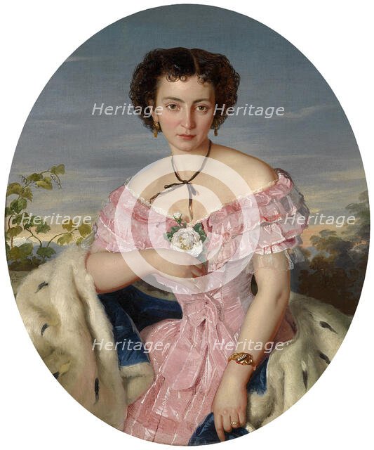 Portrait of the Singer Philippine von Edelsberg (1838-1917), 1860. Creator: Moser, Ernst Christian (1815-1867).